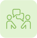Icon zwei sprechende Personen